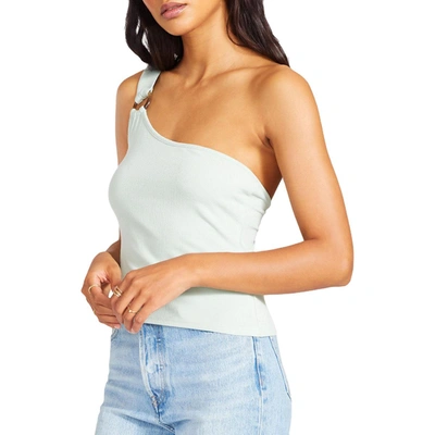 Shop Bb Dakota Just Ring It Womens Ribbed One Shoulder Crop Top In Green