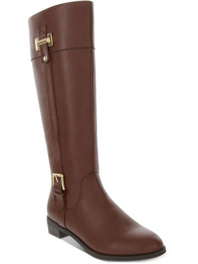 Shop Karen Scott Deliee 2 Womens Belted Knee-high Riding Boots In Brown