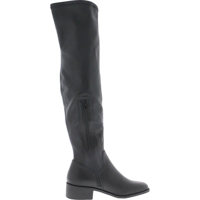 Shop Steve Madden Sadie Womens Faux Leather Tall Over-the-knee Boots In Grey