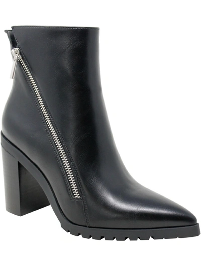 Shop Charles By Charles David Dominate Womens Faux Leather Pointed Toe Ankle Boots In Black