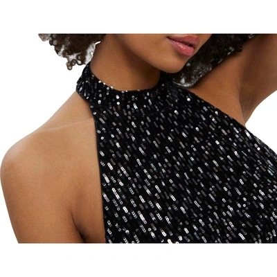 Shop Vero Moda Carolina Womens Velvet Open Back Halter Top In Black