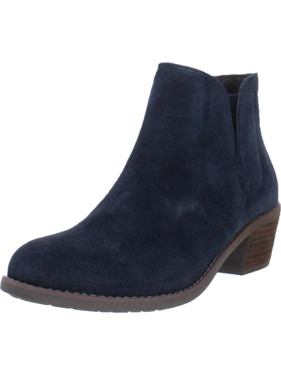 Shop Me Too Zetti 14 Womens Knit Stacked Ankle Boots In Blue