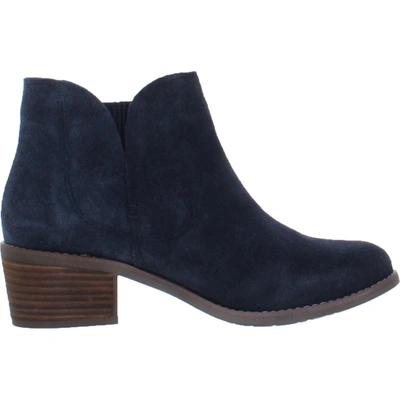 Shop Me Too Zetti 14 Womens Knit Stacked Ankle Boots In Blue