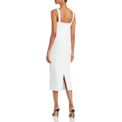 Shop Aqua Womens Ruffled Asymmetric Midi Dress In White