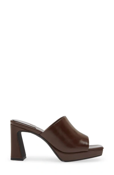 Jeffrey Campbell Caviar Platform Slide Sandal In Brown