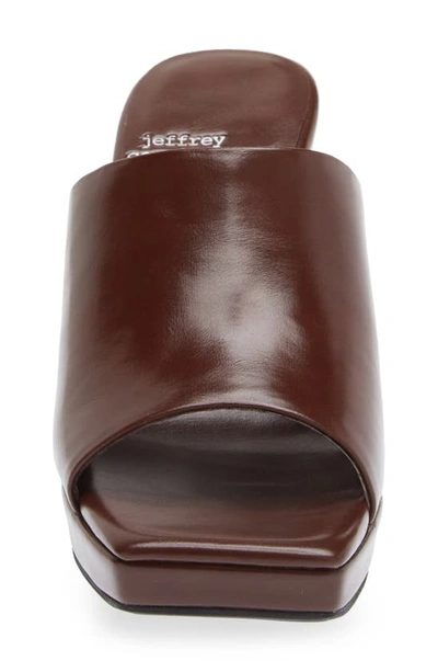 Jeffrey Campbell Caviar Platform Slide Sandal In Brown