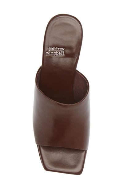 Jeffrey Campbell Caviar Platform Slide Sandal In Brown