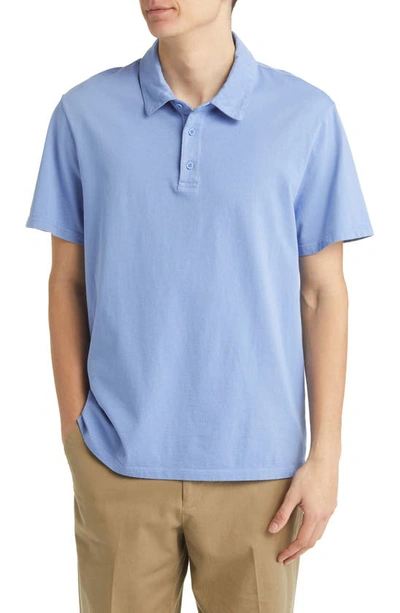 Shop Vince Regular Fit Garment Dyed Cotton Polo In Washed Periwinkle