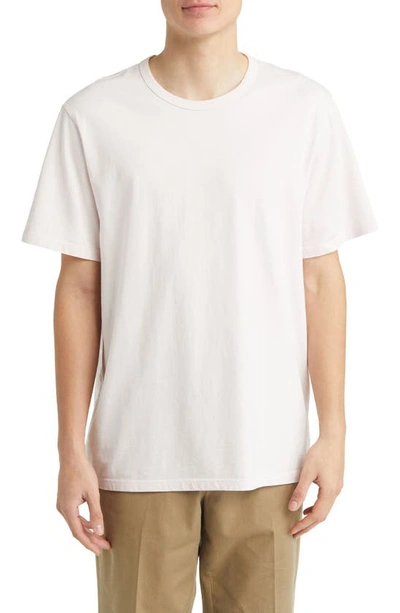 Vince Milano Short Sleeve Crewneck Sweater In Washed Rose Quartz
