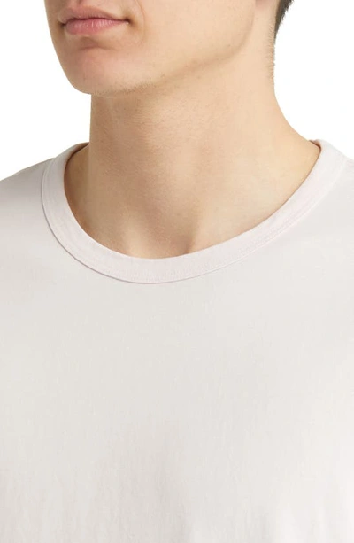 Vince Milano Short Sleeve Crewneck Sweater In Washed Rose Quartz