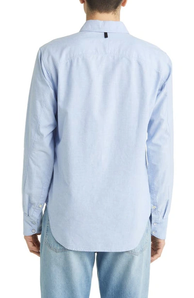 Rag & Bone Icons Fit 2 Slim Fit Engineered Button-up Shirt In Bluoxford