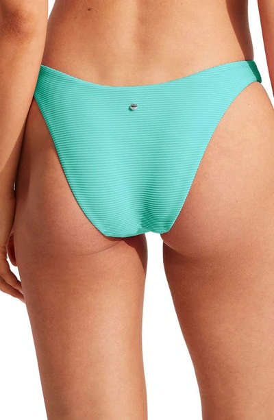 Shop Seafolly High Cut Bikini Bottoms In Aruba Blue