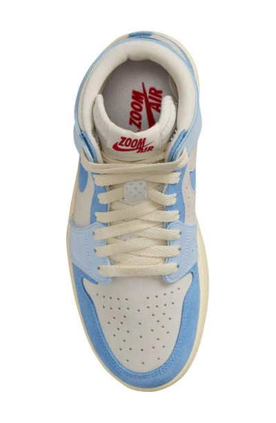 Shop Jordan Air  1 Zoom Comfort 2 High Top Sneaker In Phantom/ Blue/ Ice Blue/ Red