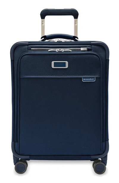 Shop Briggs & Riley Baseline Global Spinner Carry-on In Navy