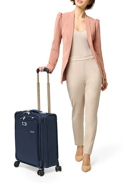 Shop Briggs & Riley Baseline Global Spinner Carry-on In Navy