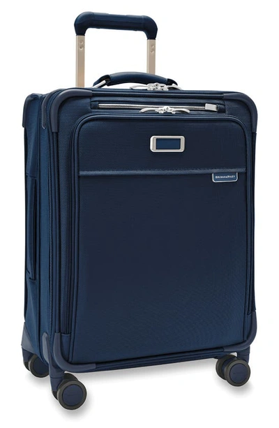 Shop Briggs & Riley Baseline Global Spinner Carry-on In Navy