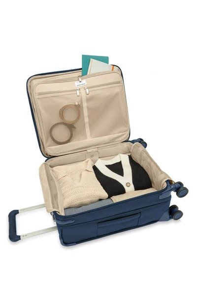 Shop Briggs & Riley Baseline Global Spinner Carry-on In Navy