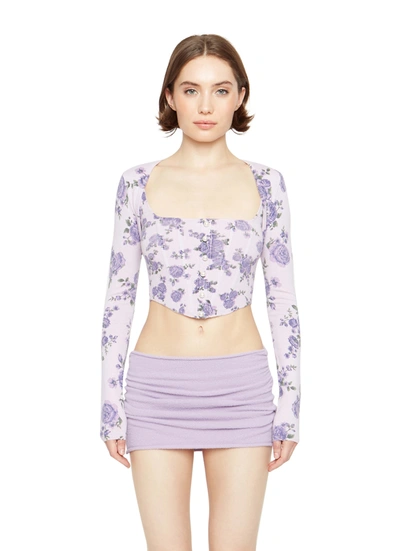 ニット レディース 【 DANIELLE GUIZIO RIB KNIT BOLERO LAVENDER 】-