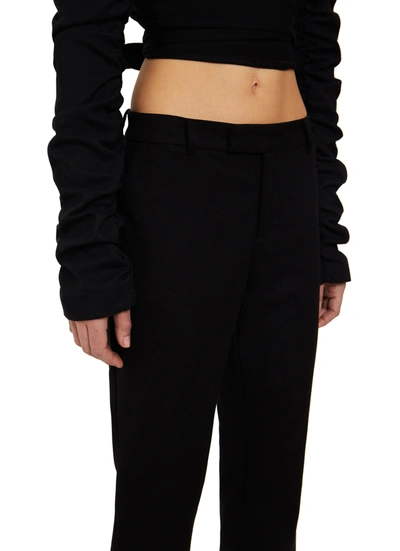 Shop Danielle Guizio Ny Low Rise Trouser In Black