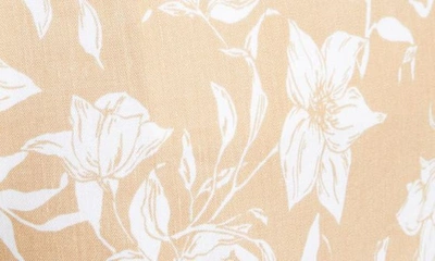 Rag & Bone Ivy Printed Floral Linen Shorts In Beige