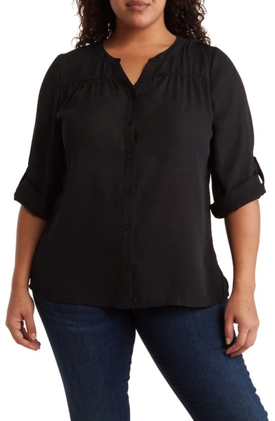 Shop By Design Lorelai 3/4 Sleeve Blouse In Black