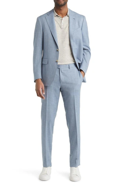 Canali Kei Trim Fit Wool Suit In Light Blue