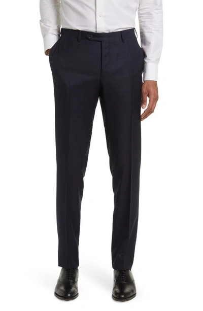 Shop Canali Trim Fit Milano Wool Suit In Navy