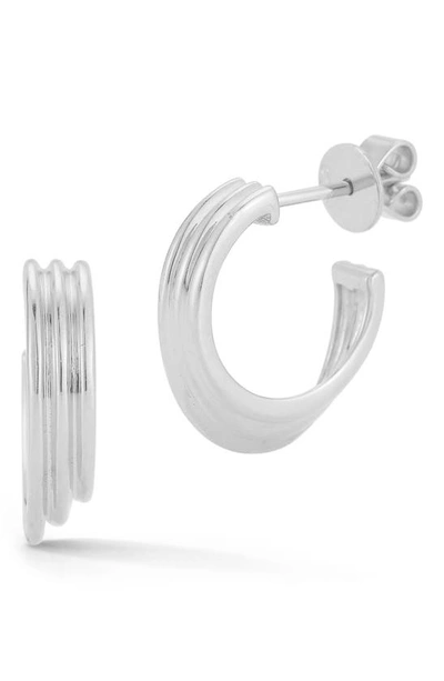 Shop Dana Rebecca Designs Nana Bernice Groove Cascade Hoop Earrings In White Gold