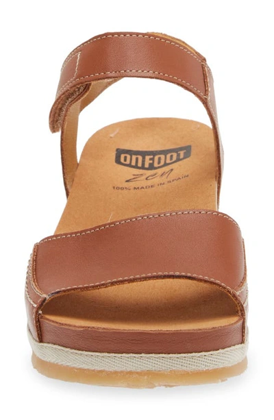 Shop On Foot Platform Sandal In Cuero Tan