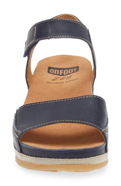 On Foot Platform Sandal In Marino Navy