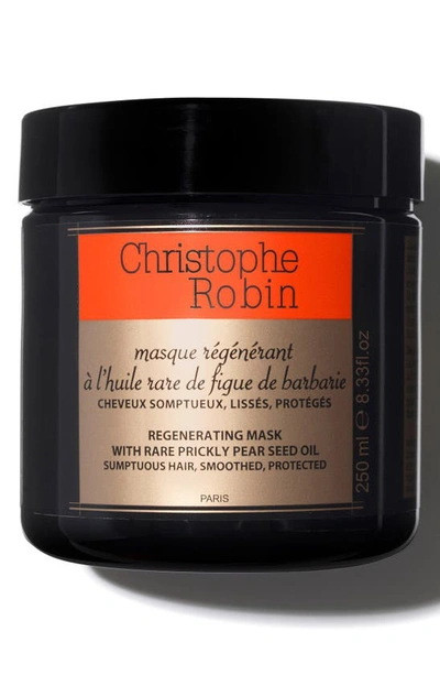 Shop Christophe Robin Regenerating Mask With Rare Prickly Pear Seed Oil, 2.5 oz In Black/ Orange