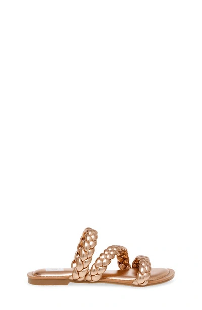 Shop Dolce Vita Kids' Casper Braided Slide Sandal In Rose Gold