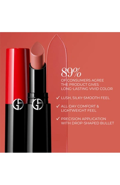 Shop Armani Collezioni Lip Power Long-lasting Satin Lipstick In 107 Sensual