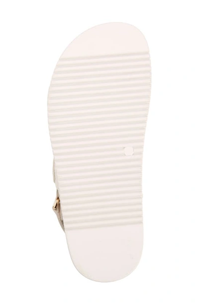 Steve Madden Mona Womens Leather Adjustable Slingback Sandals In Bone Leather