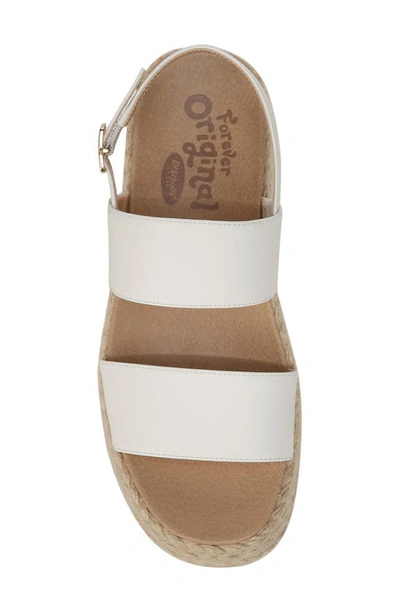 Shop Dr. Scholl's Delaney Braided Jute Platform Sandal In White - 100