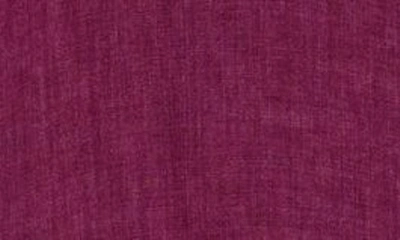 Shop Eileen Fisher Organic Linen Long Sleeve Button-up Shirt In Raspberry