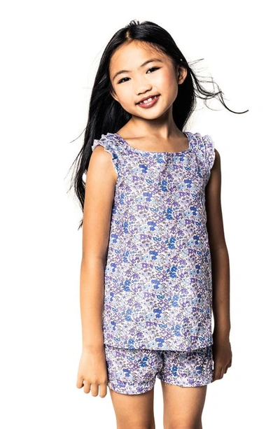 Petite Plume Fleur Dazur Amelie Two-piece Short Pajamas In Blue