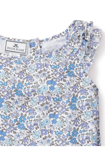 Petite Plume Fleur Dazur Amelie Two-piece Short Pajamas In Blue