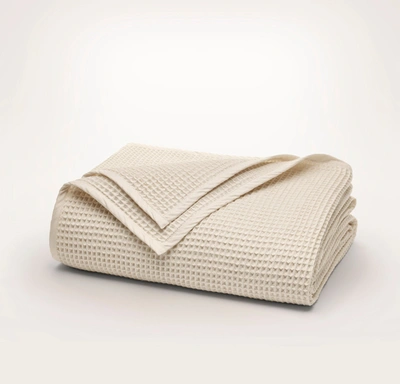 Shop Boll & Branch Organic Waffle Bed Blanket In Natural