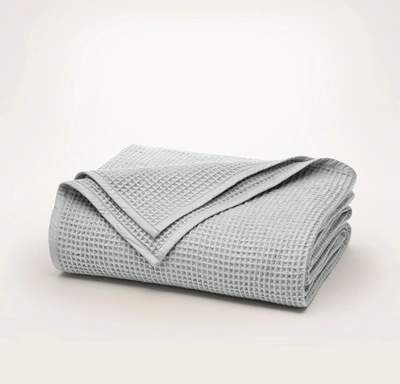 Shop Boll & Branch Organic Waffle Bed Blanket In Shore