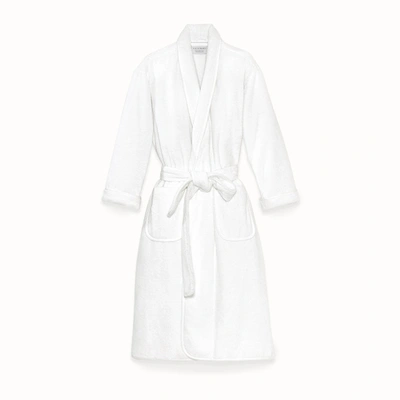 Boll & Branch Women's Plush Robe In White/white Plush