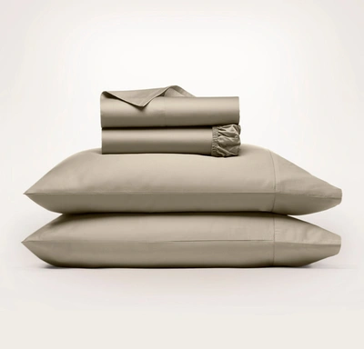 Shop Boll & Branch Organic Signature Hemmed Sheet Set In Oak