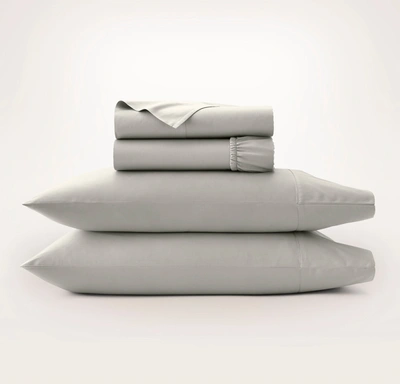 Shop Boll & Branch Organic Signature Hemmed Sheet Set In Pewter