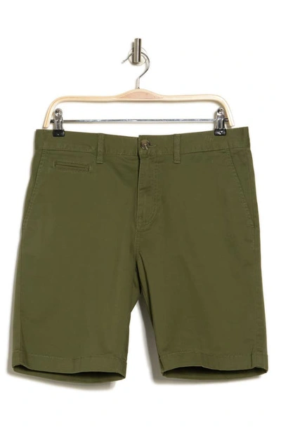 Shop 14th & Union Wallin Stretch Twill Chino Shorts In Green Cypress