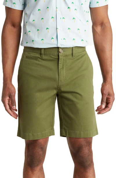 Shop 14th & Union Wallin Stretch Twill Chino Shorts In Green Cypress