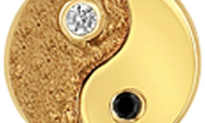Zoë Chicco Itty Bitty Single Yin Yang Stud Earring In 14k Yellow Gold
