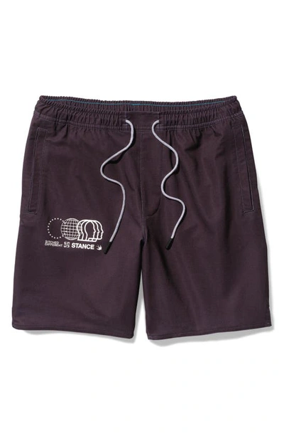 Stance Complex Sweat Shorts In Black/ Black