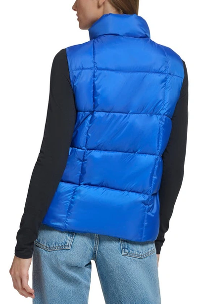 Shop Levi's Box Quilt Puffer Vest In Turkish Sea
