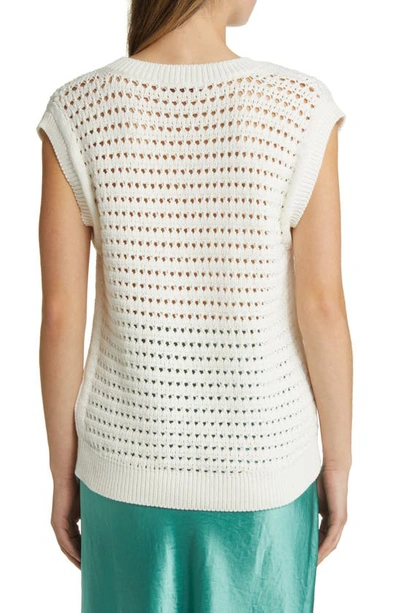 Shop Max Mara Palco Open Stitch Sweater Vest In White