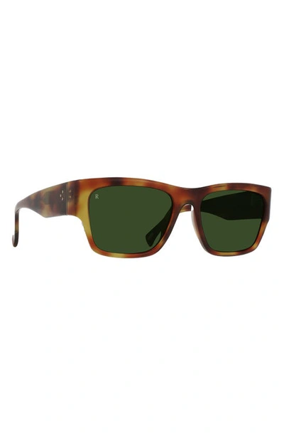 Raen Rufio 55mm Rectangular Sunglasses In Split Finish Moab Tortoise